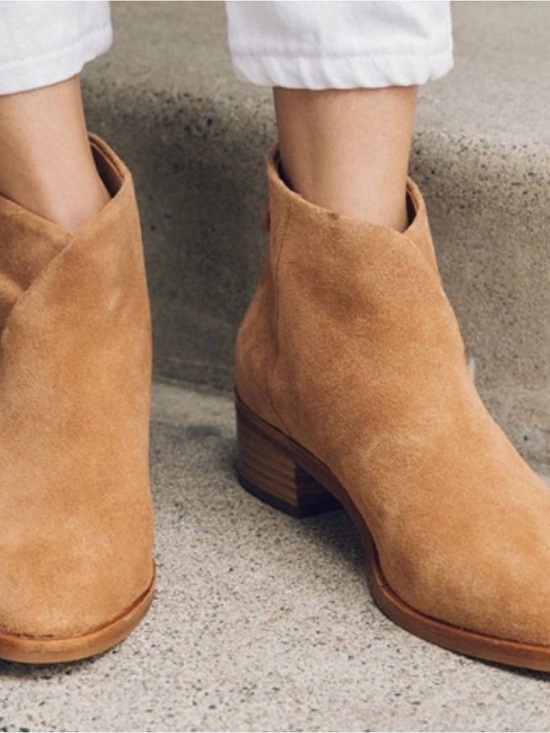 Soludos Shoes - Soludos Venetian Bootie Women's Suede Ankle Boot in Tan